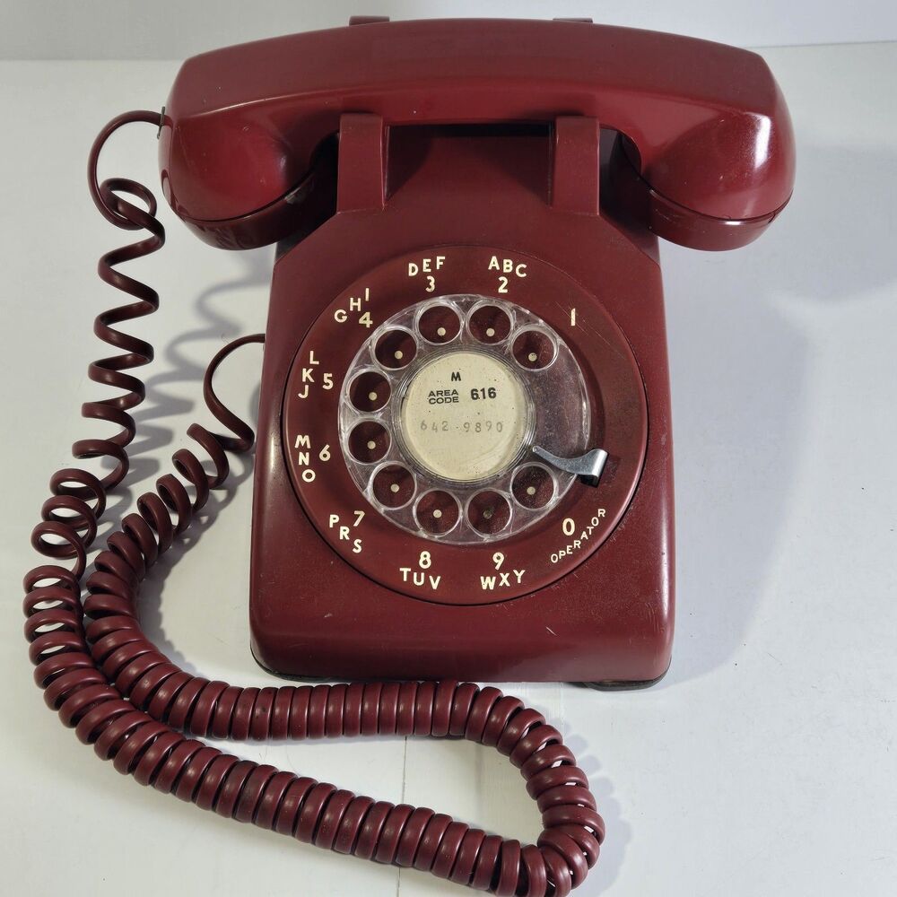 Vintage Western Electric Bell System Model 500 Rotary Desk Telephone – Cherry...